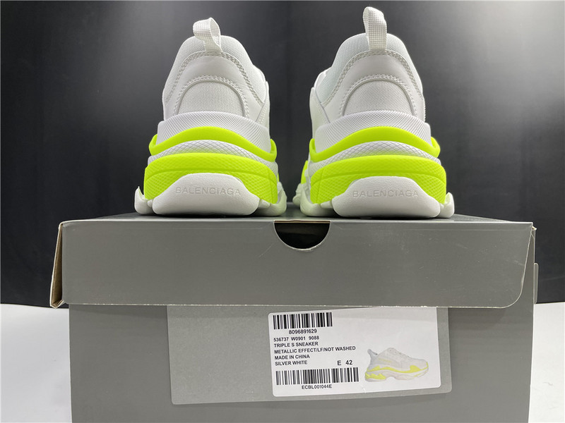 Ba*len*cia*ga sliver white sneaker 536737 w0901 9088