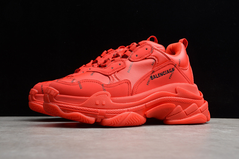 Ba*len*cia*ga triple s sneakers (red with logo) 524039 w2fa1 7632