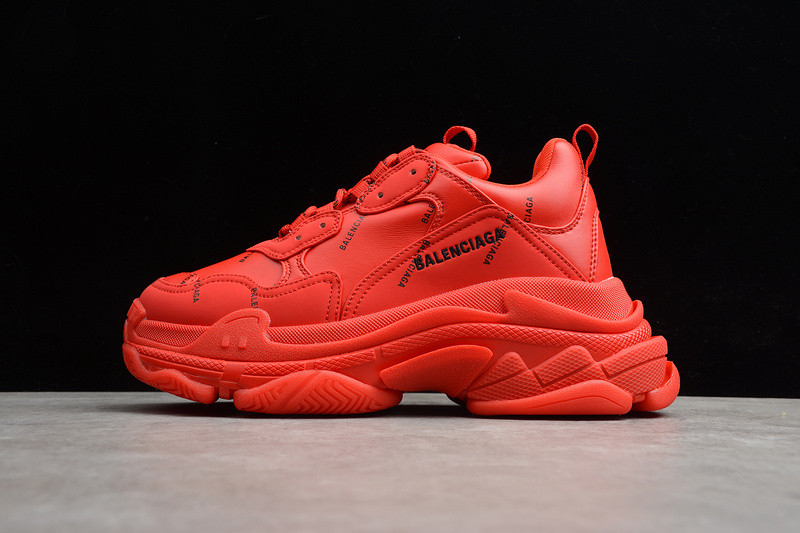 Ba*len*cia*ga triple s sneakers (red with logo) 524039 w2fa1 7632