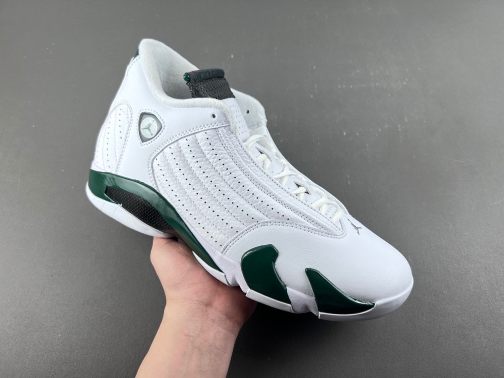 Air Jordan 14 Retro White Forest Green - 311832-131