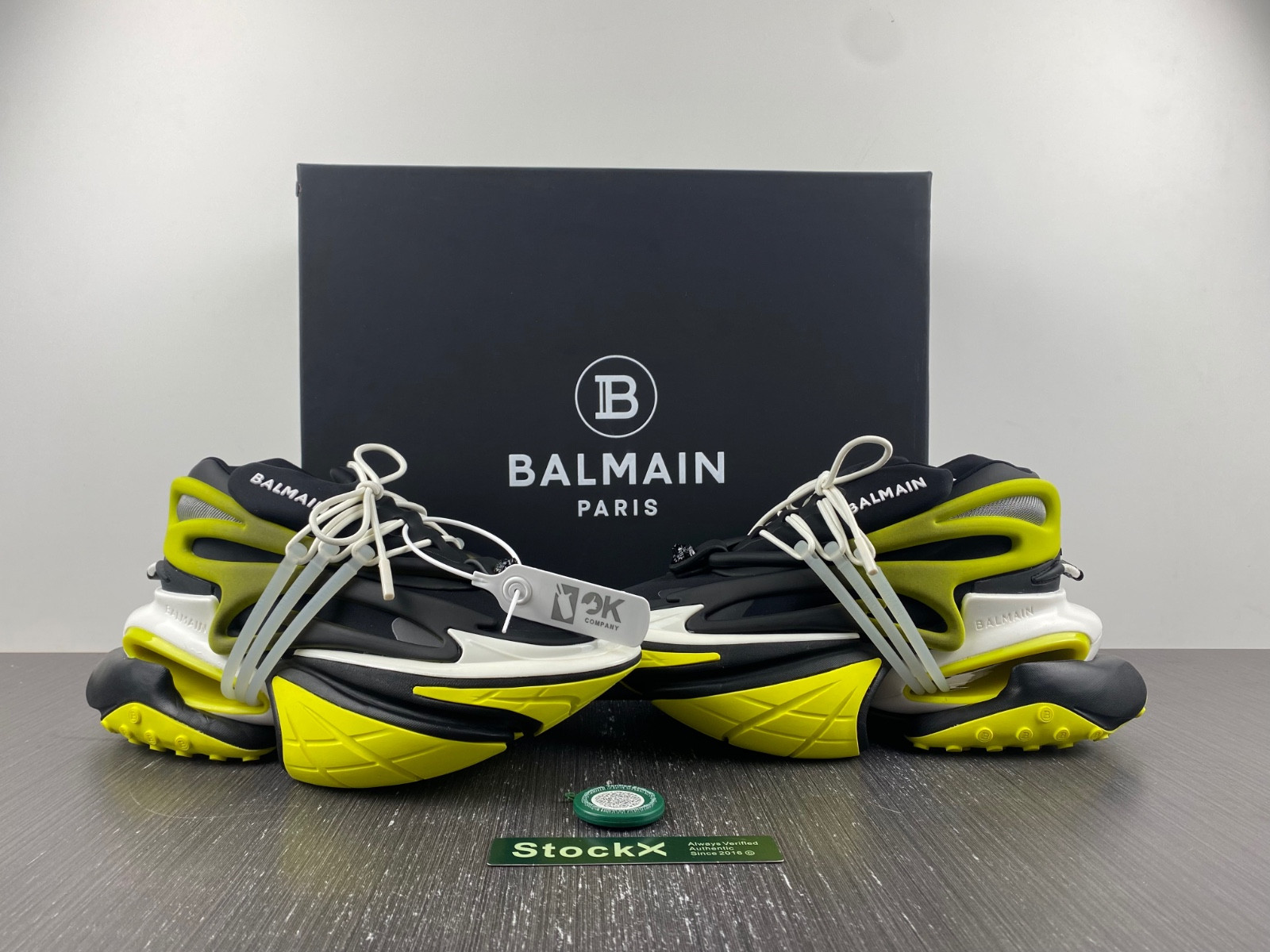 BALMAIN NEOPRENE AND LEATHER UNICORN LOW-TOP SNEAKERS