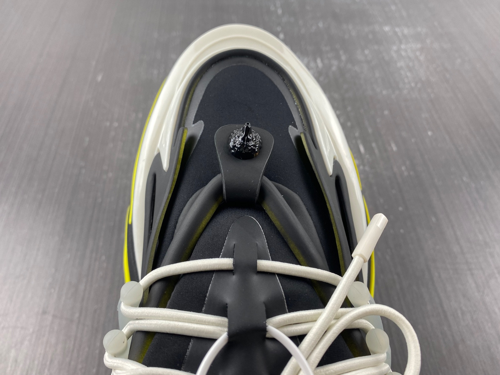 BALMAIN NEOPRENE AND LEATHER UNICORN LOW-TOP SNEAKERS