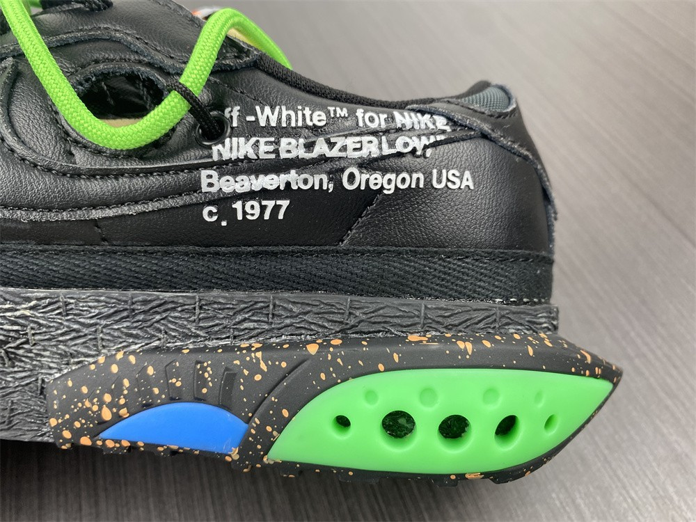 OW x Nike Blazer Low Black Green DH7863-001