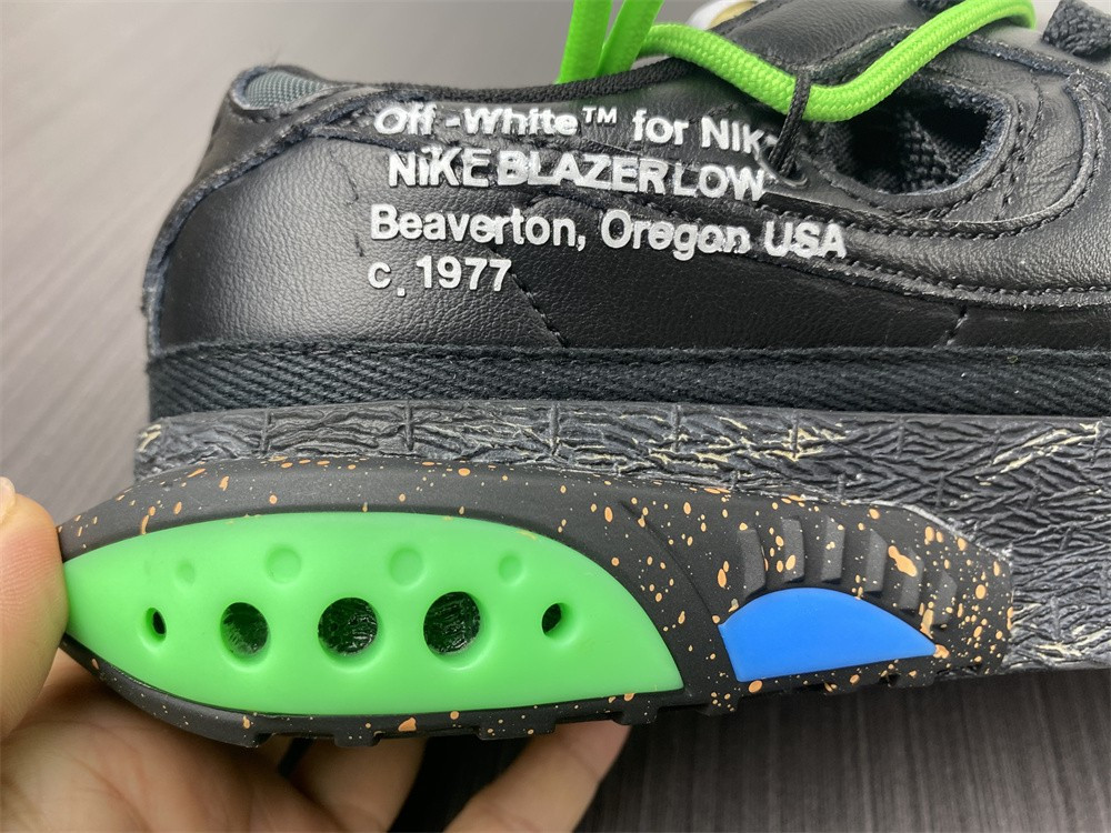 OW x Nike Blazer Low Black Green DH7863-001