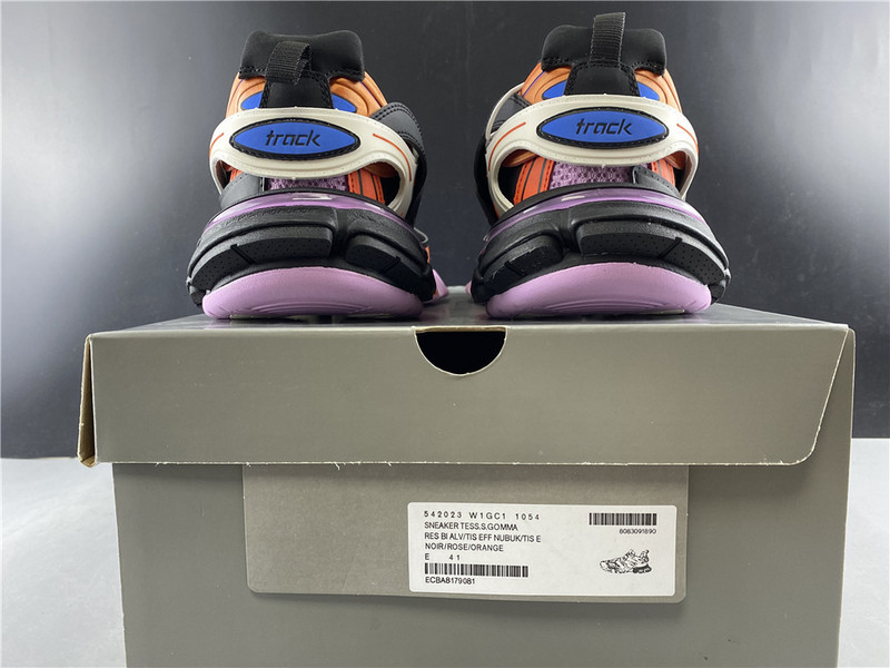 Ba*len*cia*ga tess s. gomma sneakers black pink and orange blue 542023 w1gc1 1054