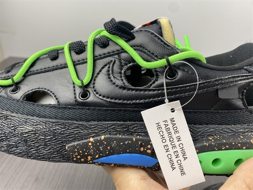 OW x Nike Blazer Low Black Green DH7863-001