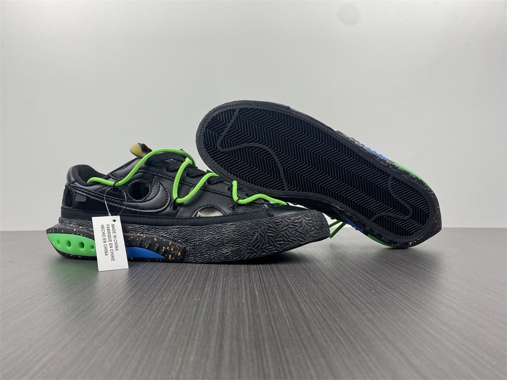 OW x Nike Blazer Low Black Green DH7863-001