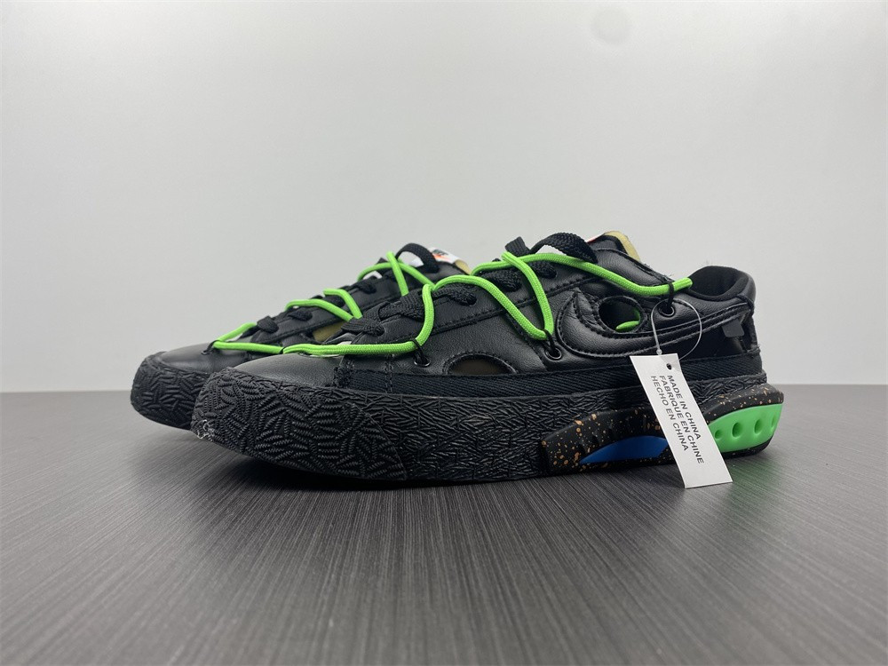 OW x Nike Blazer Low Black Green DH7863-001