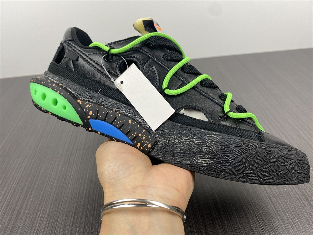 OW x Nike Blazer Low Black Green DH7863-001
