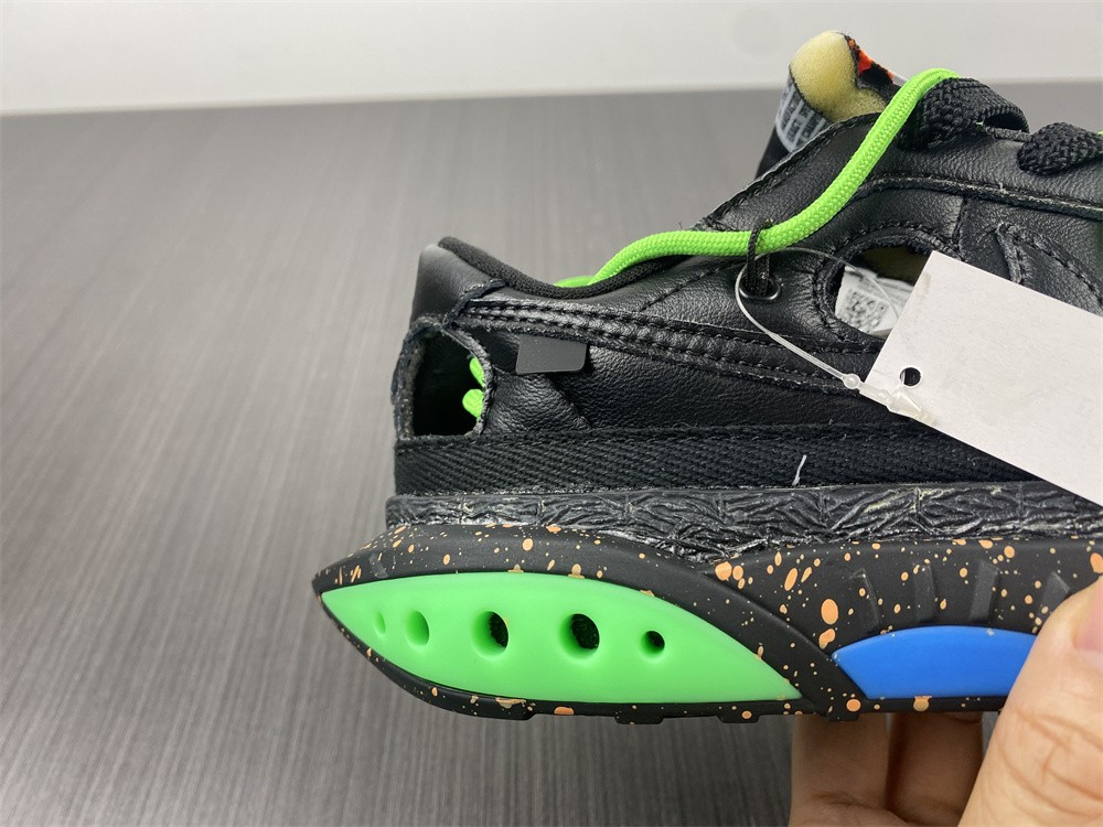 OW x Nike Blazer Low Black Green DH7863-001