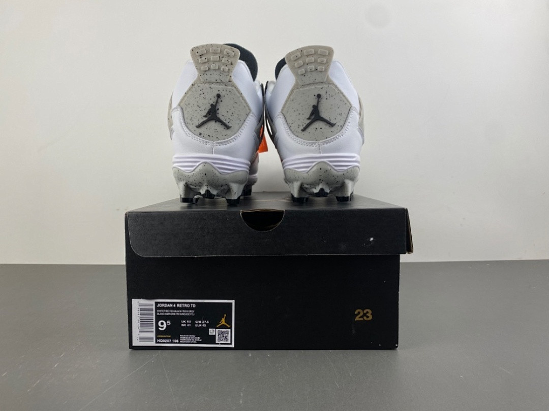 Air Jordan 4 White Cement Cleats HQ0207-106