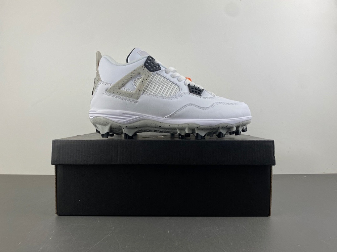 Air Jordan 4 White Cement Cleats HQ0207-106