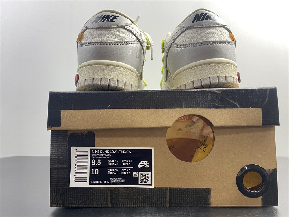NIKE DUNK LOW OW LOT 8 OF 50 DM1602-106