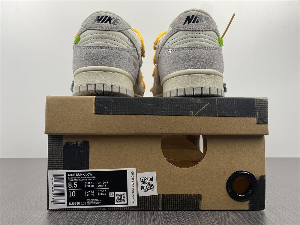 NIKE DUNK LOW OW LOT 39 OF 50 DJ0950-109