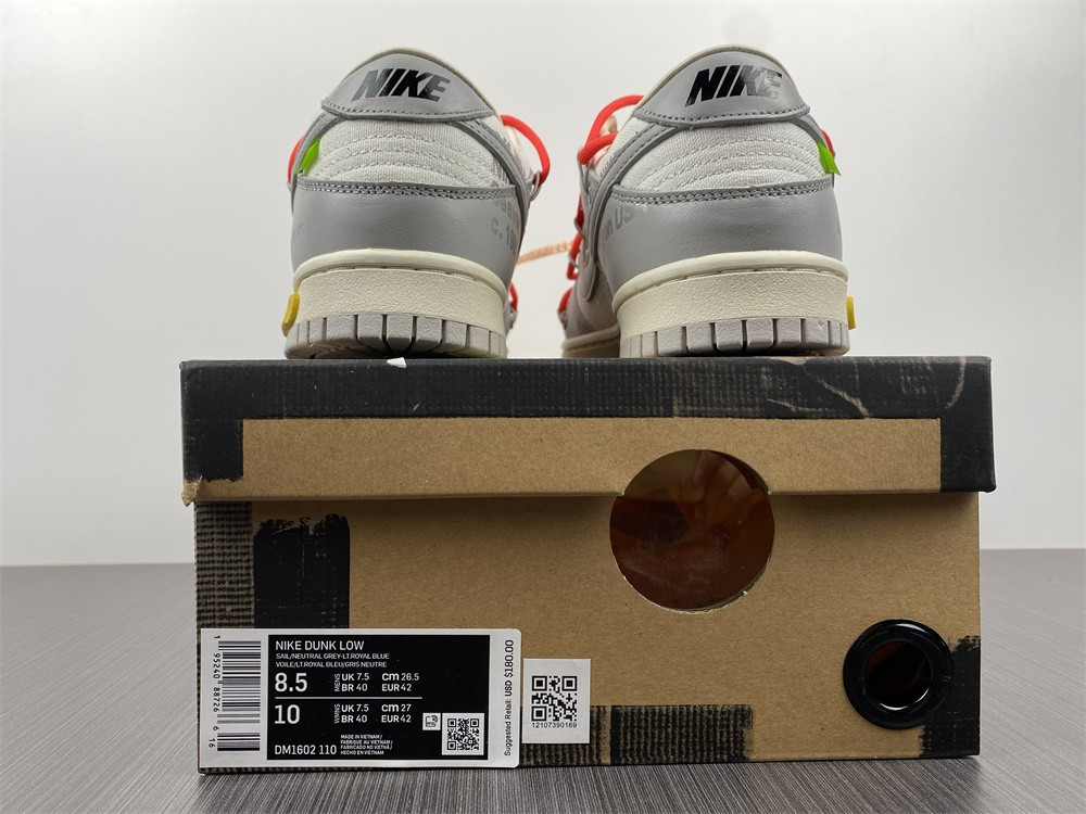 NIKE DUNK LOW OW LOT 6 OF 50 DM1602-110