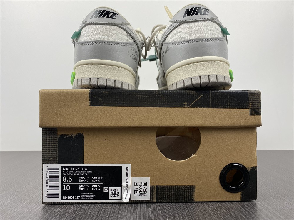 NIKE DUNK LOW OW LOT 42 OF 50 DM1602-117
