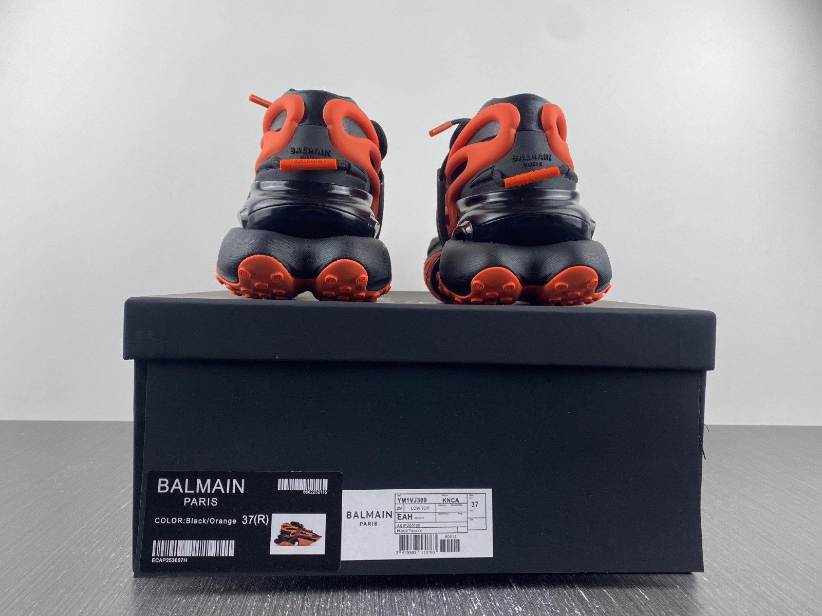 BALMAIN NEOPRENE AND LEATHER UNICORN LOW-TOP SNEAKERS