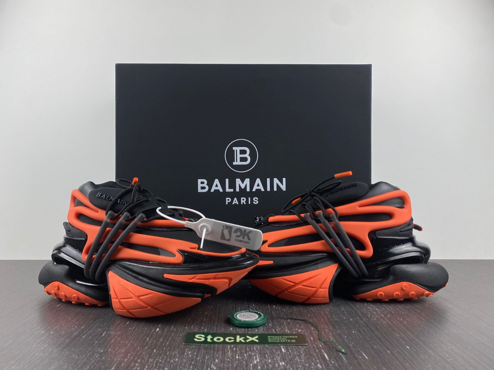 BALMAIN NEOPRENE AND LEATHER UNICORN LOW-TOP SNEAKERS