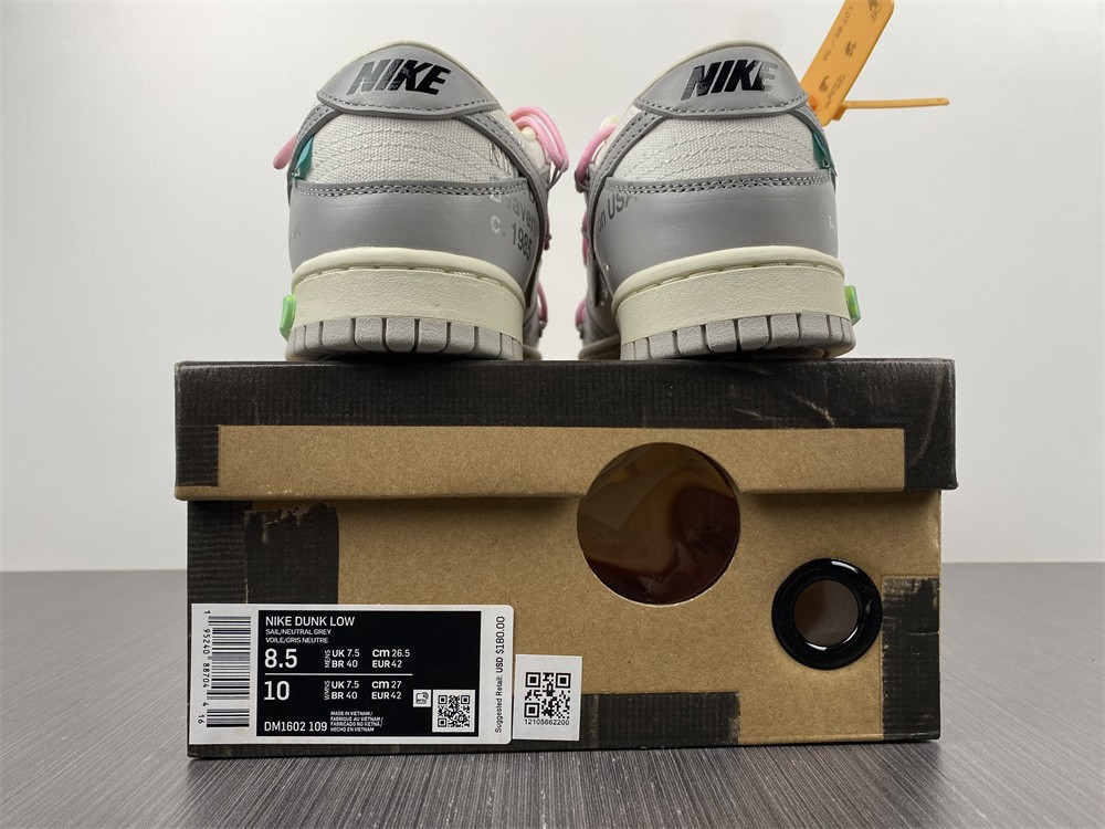 NIKE DUNK LOW OW LOT 9 OF 50 DM1602-109