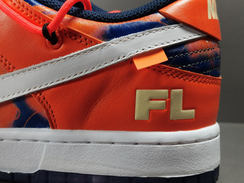 OW X FUTURA X NIKE SB DUNK LOW FLURO ORANGE/BLUE DD0856-801