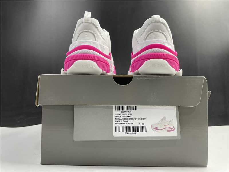 Ba*len*cia*ga sliver white sneaker 536737 w0901 8180