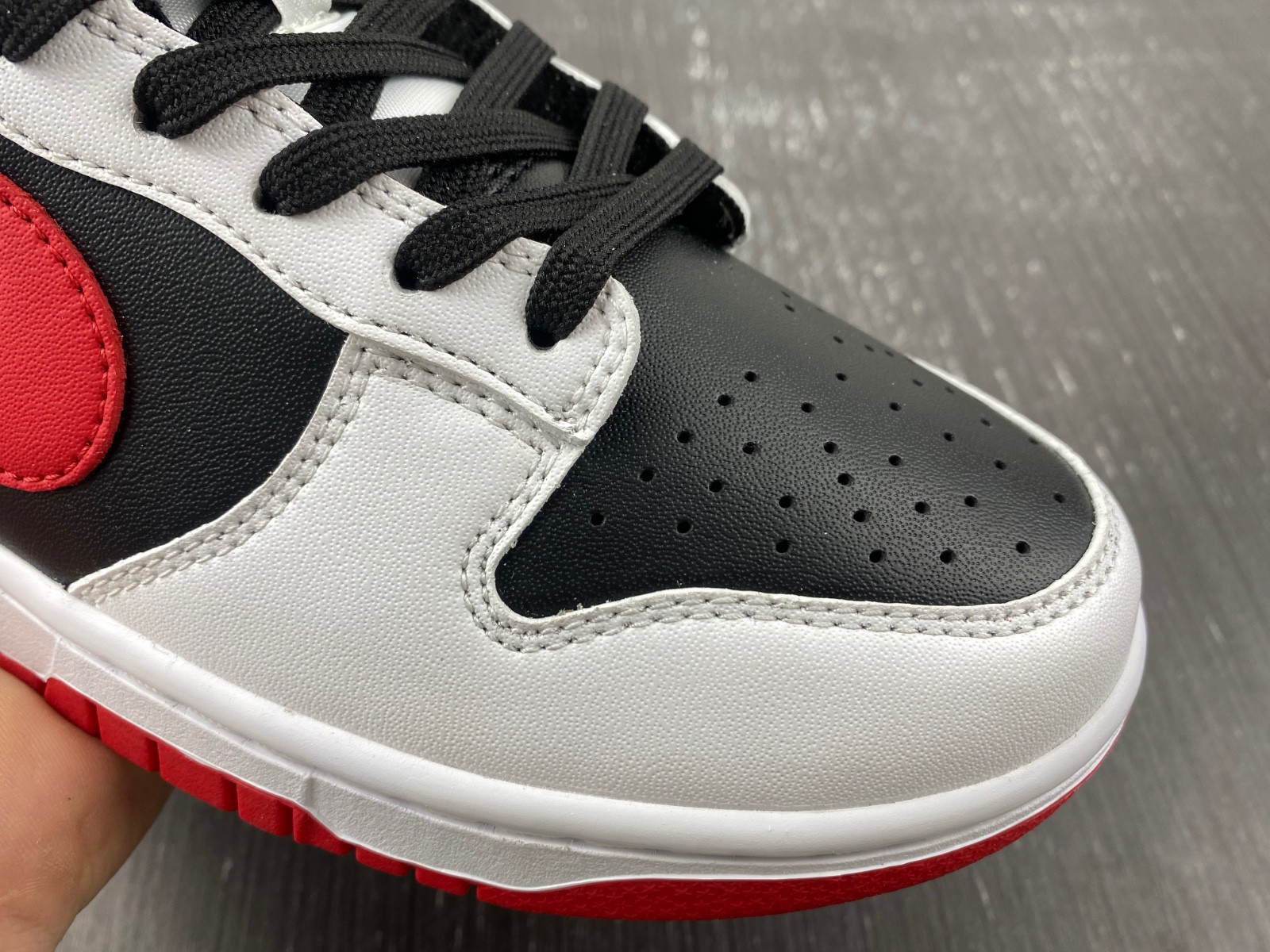 Nike Dunk Low White University Red Black FD9762-061