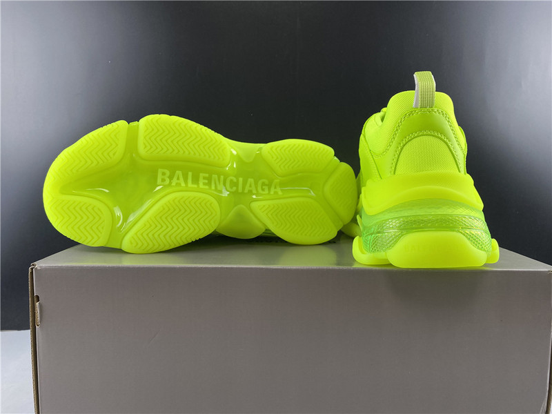 Ba*len*cia*ga triple s trainers clear sole flourescent green 541624 w2ff1 3720