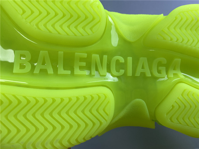 Ba*len*cia*ga triple s trainers clear sole flourescent green 541624 w2ff1 3720