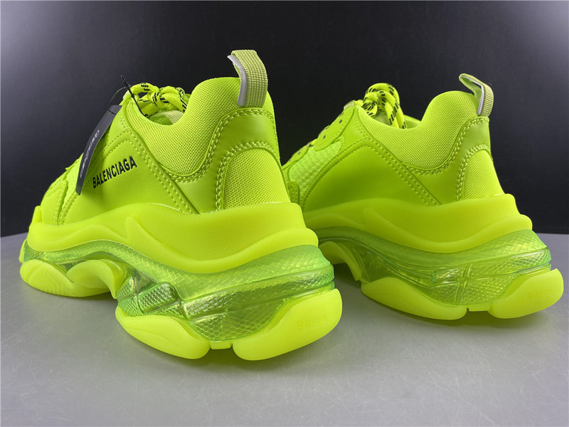 Ba*len*cia*ga triple s trainers clear sole flourescent green 541624 w2ff1 3720