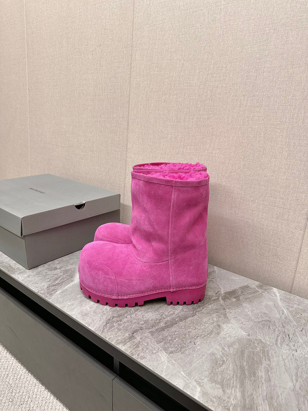 Balenciaga Alaska Faux-Fur Low Boots