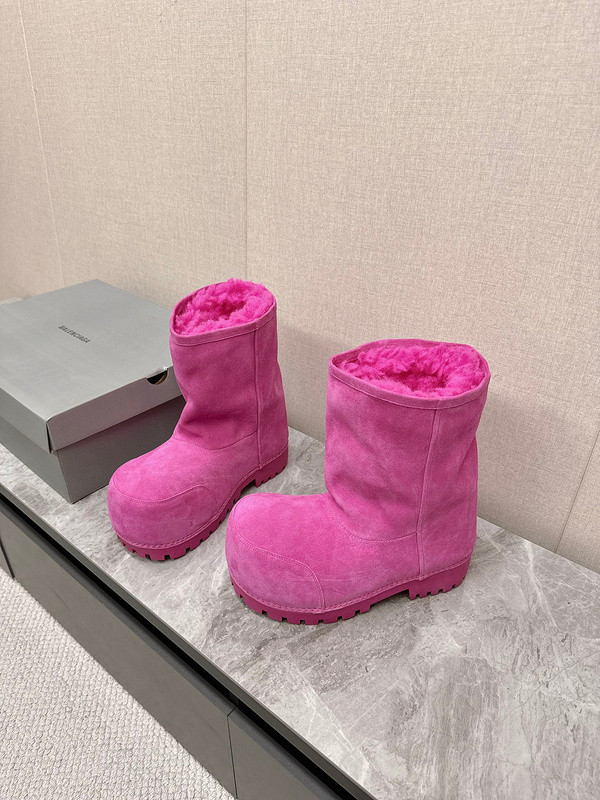 Balenciaga Alaska Faux-Fur Low Boots