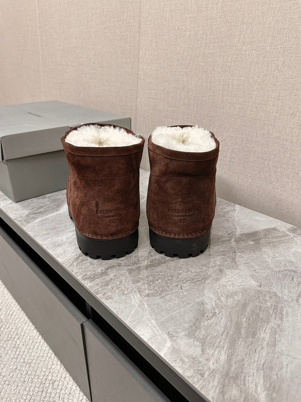 Balenciaga Alaska Fur Bootie in BROWN