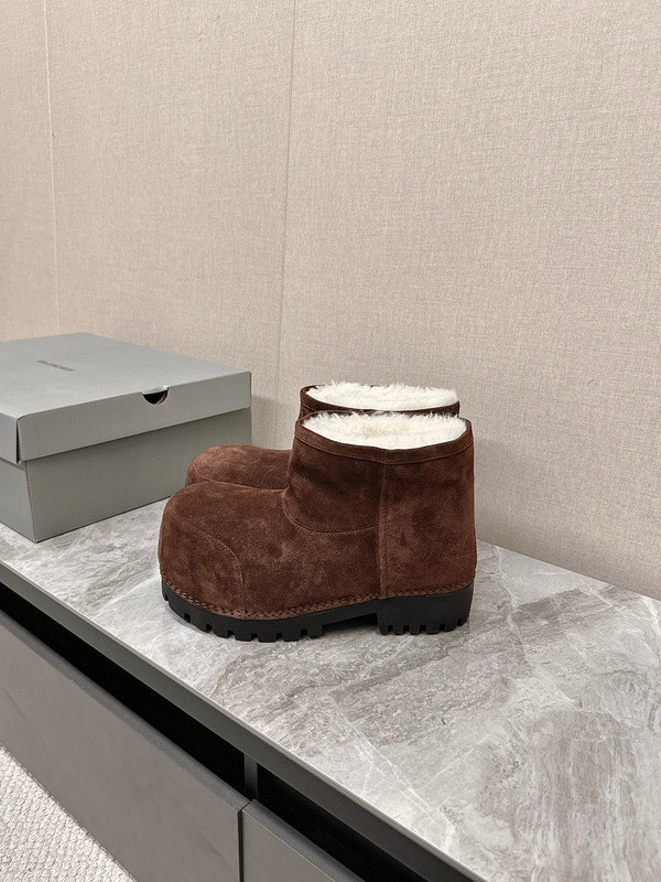 Balenciaga Alaska Fur Bootie in BROWN