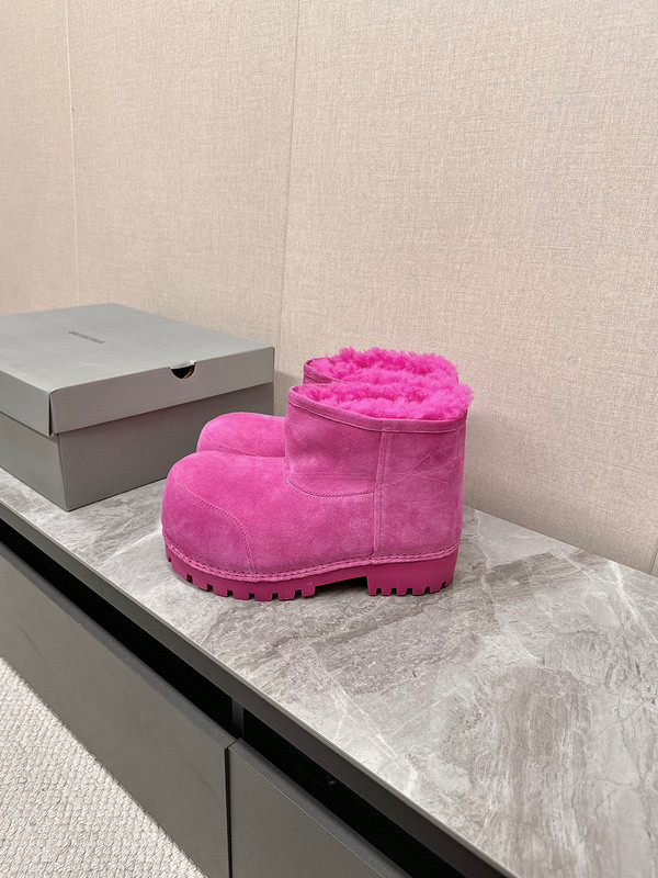 Balenciaga Alaska Fur Bootie in PINK