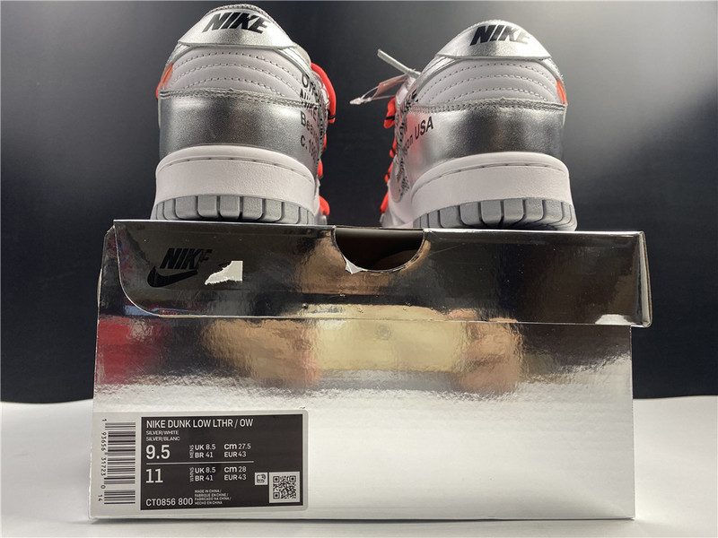 OW X Dunk Low LTHR CT0856-800