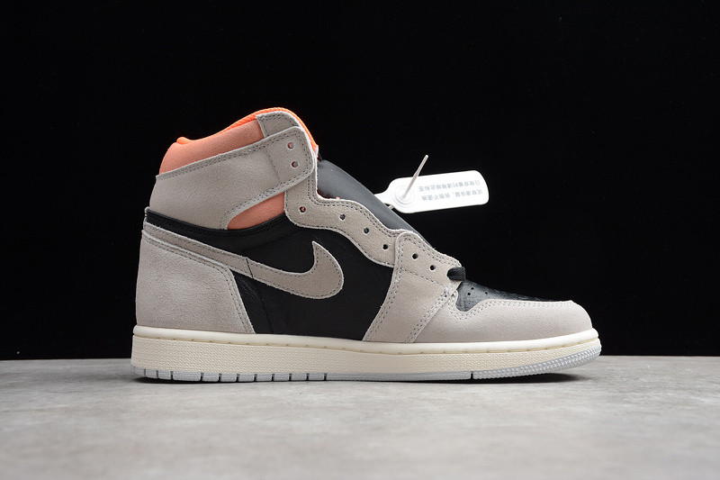 AIR JORDAN 1 RETRO HIGH NEUTRAL GREY HYPER CRIMSON 555088-018