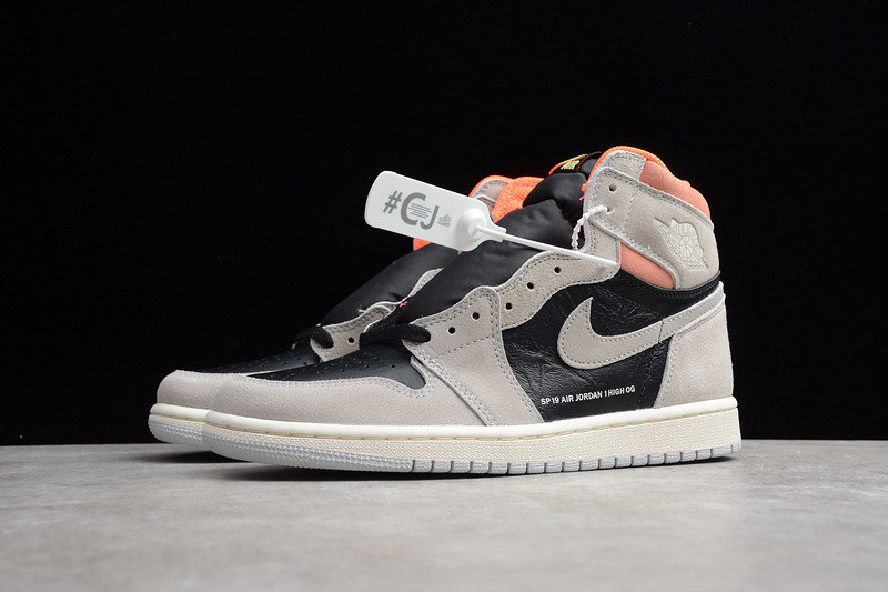 AIR JORDAN 1 RETRO HIGH NEUTRAL GREY HYPER CRIMSON 555088-018
