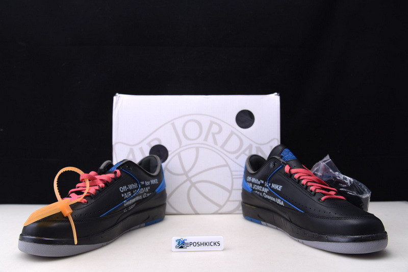OW x Air Jordan 2 Low “Black Royal” DJ4375-004