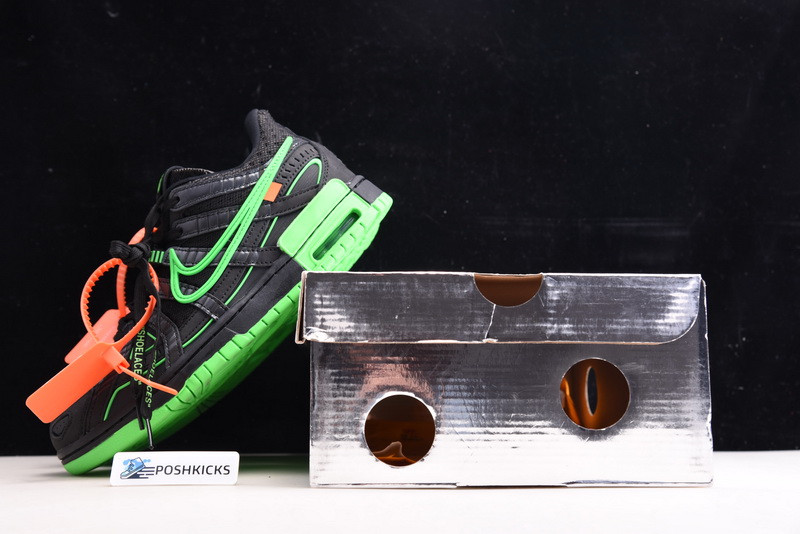 OW x Nike Air Rubber Dunk “Green Strike CU6015-001