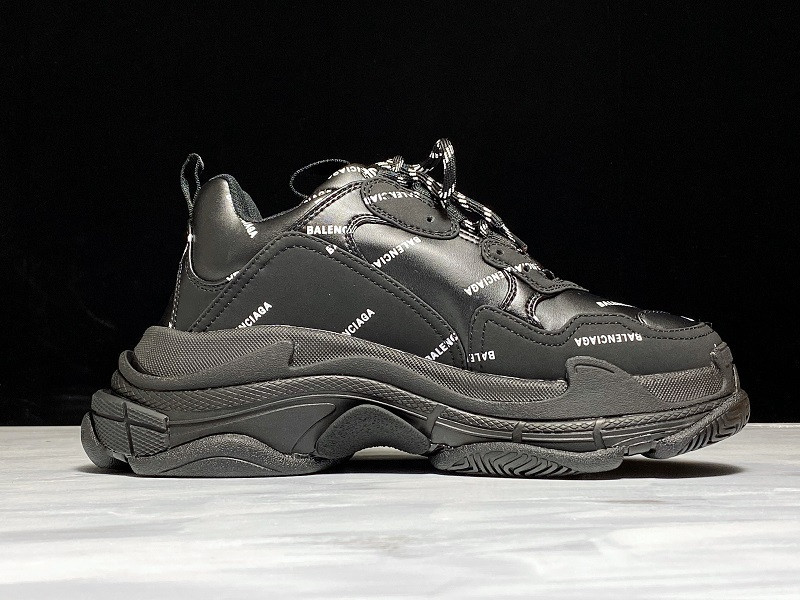 Ba*len*cia*ga triple s sneakers (black with logo) 536737 w2fa1 1090