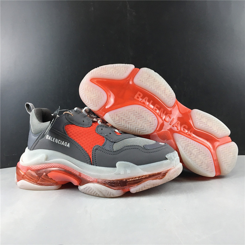 Ba*len*cia*ga triple s trainers clear sole grey red 541624 w0901 2262
