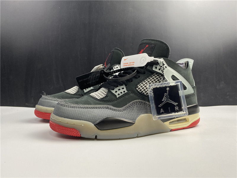 OW X AIR JORDAN 4 “BRED” CV9388-001
