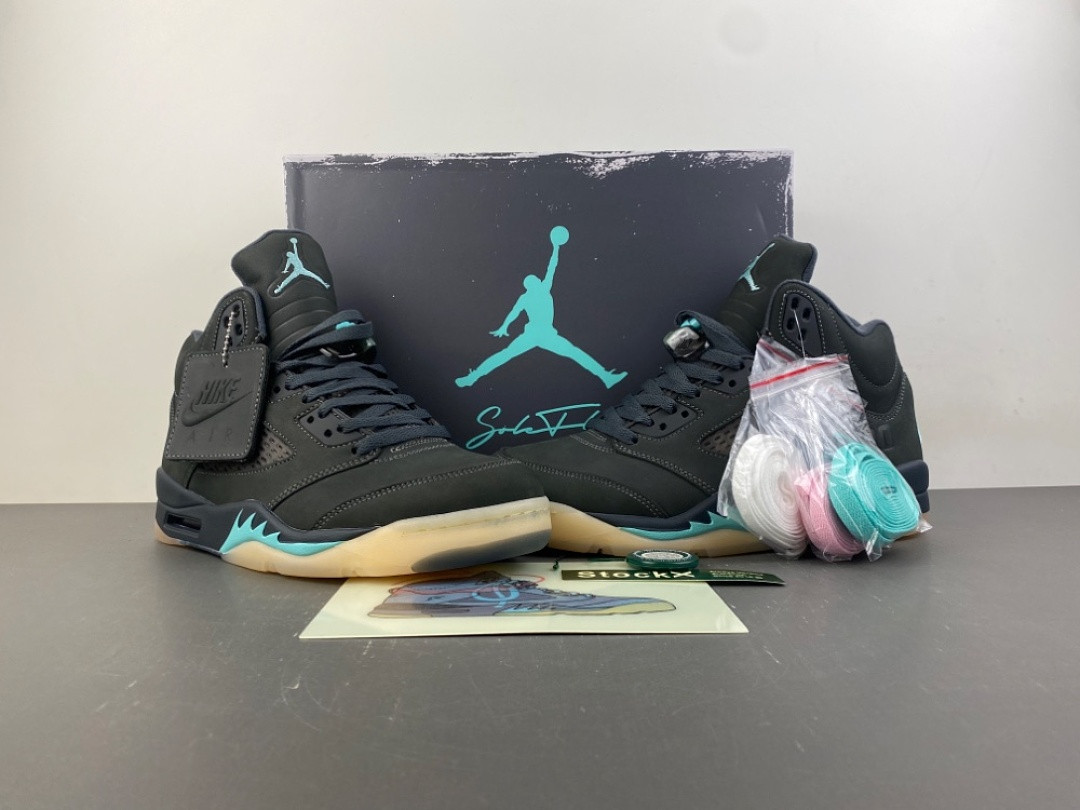 Jordan 5 Retro SoleFly Black Aurora Green Men