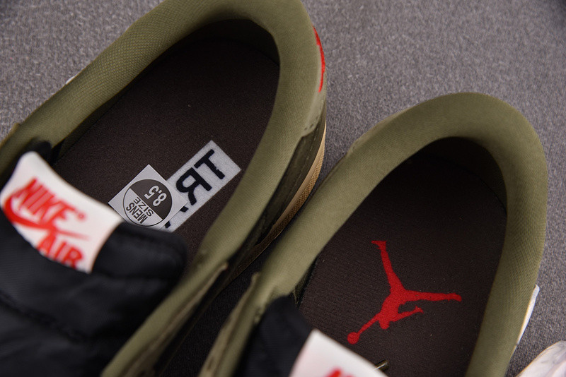 Travis Scott Air Jordan 1 Low OG Black Olive DM7866-002
