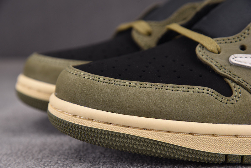 Travis Scott Air Jordan 1 Low OG Black Olive DM7866-002