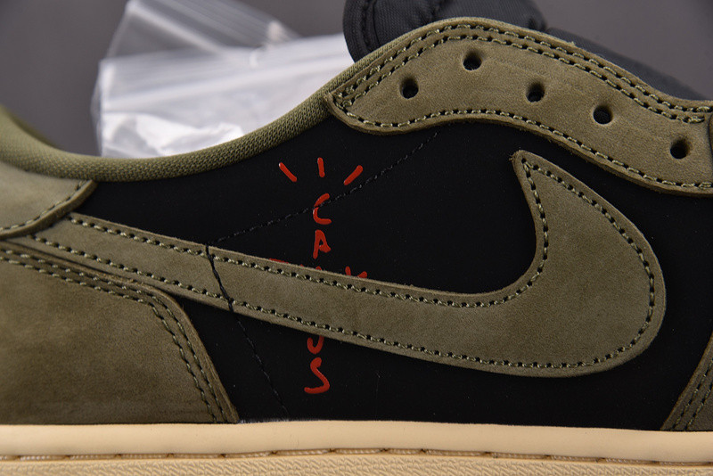 Travis Scott Air Jordan 1 Low OG Black Olive DM7866-002