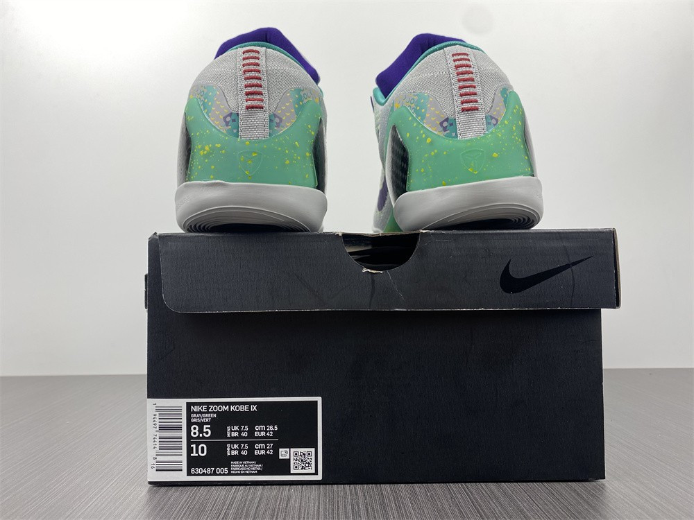 Nike Zoom Kobe IX Grey Green 630487-005