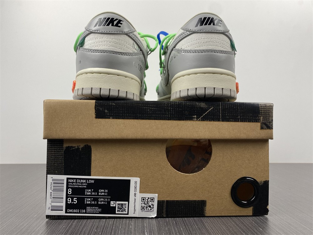 NIKE DUNK LOW OW LOT 26 OF 50 DM1602-116