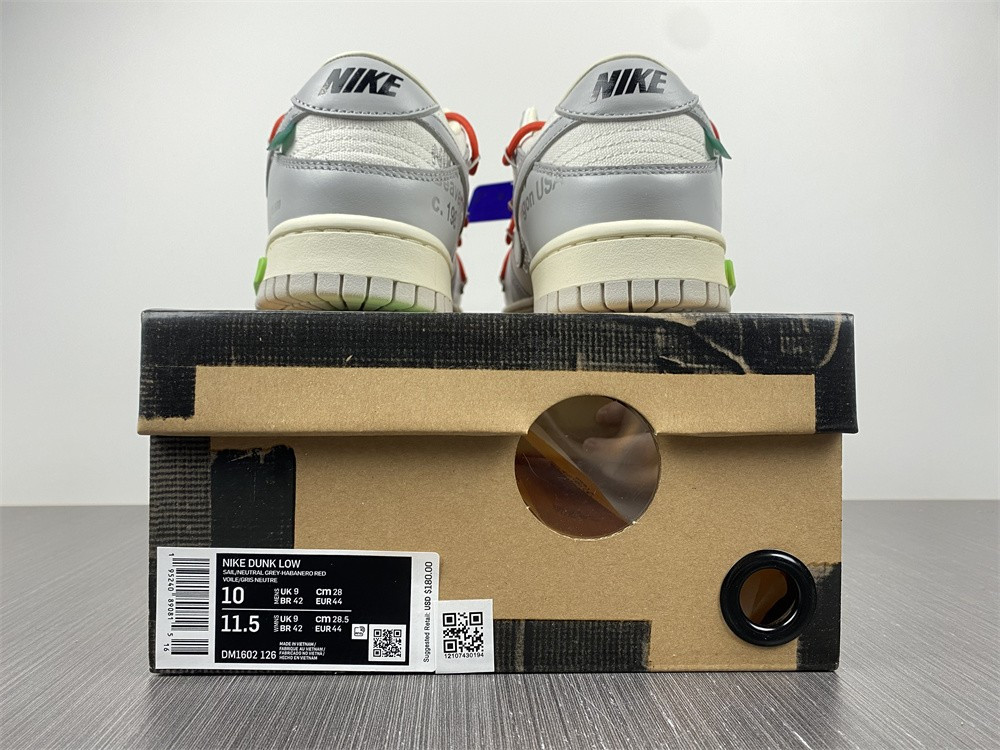 NIKE DUNK LOW OW LOT 23 OF 50 DM1602-126