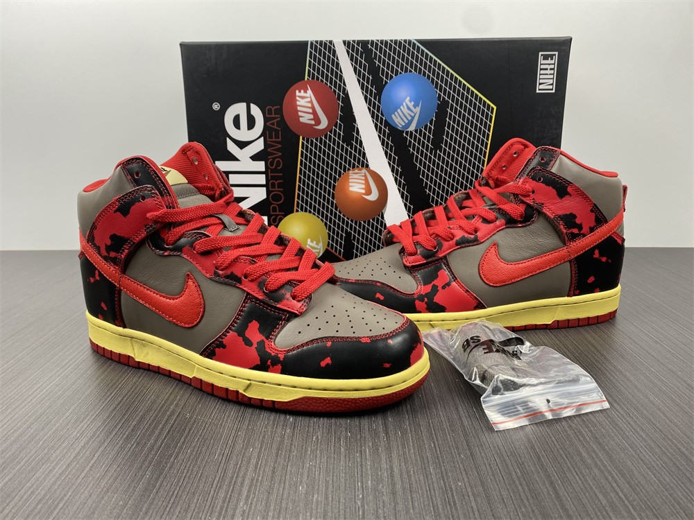 Nike Dunk High 1985 Red Acid Wash DD9404-600